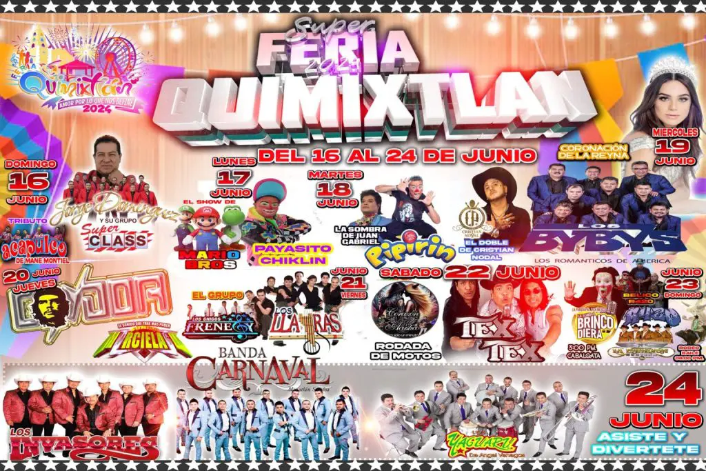 Una Fiesta Tradicional que Promete Diversión para Todos. Feria Quimixtlán 2024