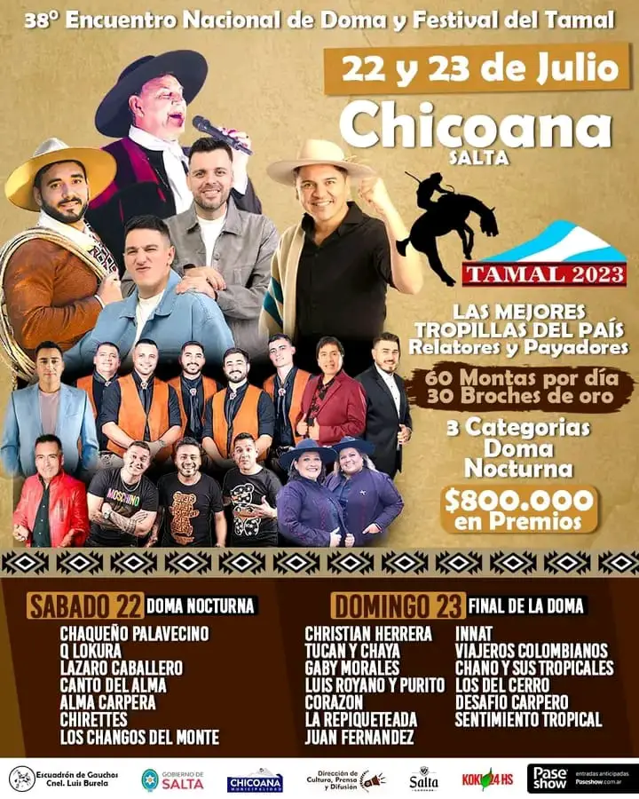 Cartel Encuentro Nacional de Doma y Festival del Tamal