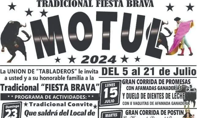 La Feria Tradicional Motul 2024 está lista para deslumbrar a todos con una variada cartelera de eventos que se desarrollarán del 5 al 28 de julio